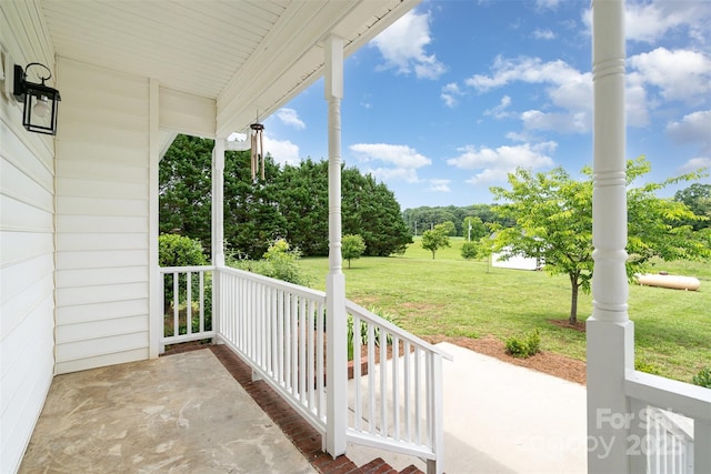6201 New Hope Church Rd, Marshville, NC 28103 - porch featuring a lawn