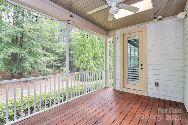 11052 Preservation Park Dr, Charlotte, NC 28214 - wooden terrace featuring a ceiling fan