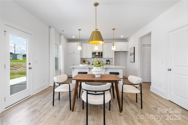 32616 Millingport Rd Unit 7144, New London, NC 28127 - dining room with light wood-style flooring and recessed lighting