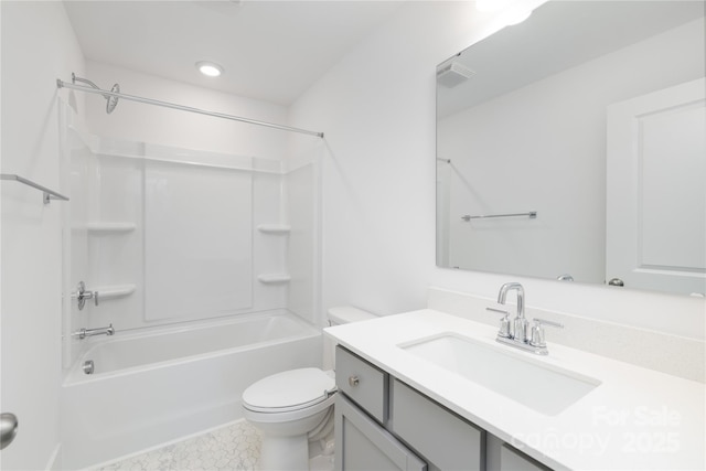 32616 Millingport Rd Unit 7144, New London, NC 28127 - full bathroom with vanity, shower / bath combination, and recessed lighting