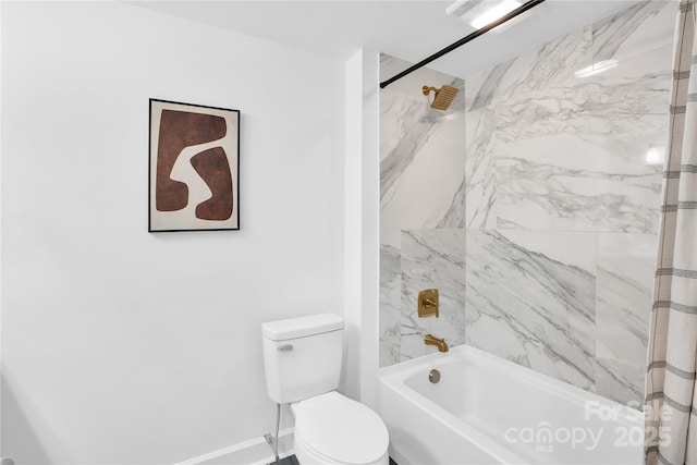 9826 Meringue Pl Unit 15, Charlotte, NC 28270 - bathroom with toilet, bathtub / shower combination, and baseboards