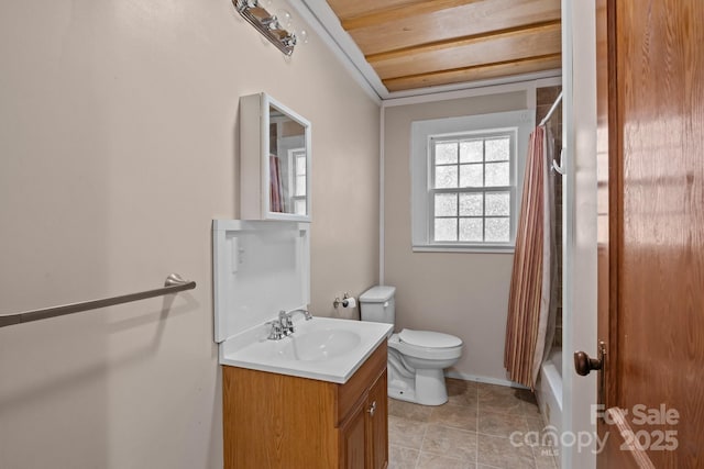 800 Woodlawn St, Belmont, NC 28012 - bathroom with vanity and shower / bathtub combination with curtain