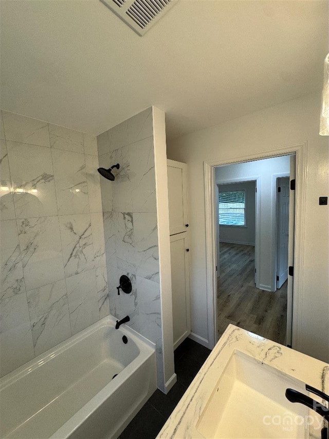 3700 Denson Pl, Charlotte, NC 28215 - full bathroom featuring  shower combination and baseboards