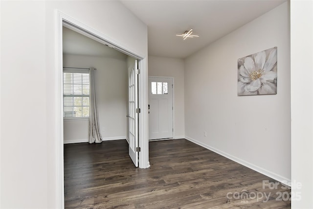 9505 Cotswood Pl, Gastonia, NC 28056 - entrance foyer with dark wood-type flooring and baseboards