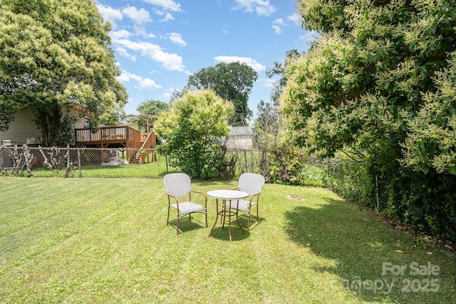 380 Woodlawn Ave, Cramerton, NC 28032 - fenced backyard featuring a wooden deck