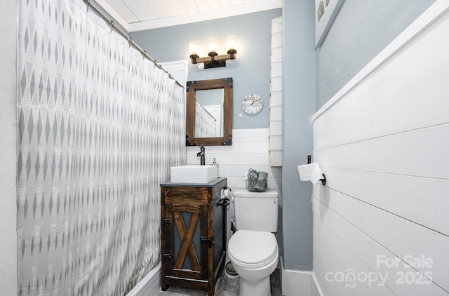 380 Woodlawn Ave, Cramerton, NC 28032 - bathroom with vanity and tile walls