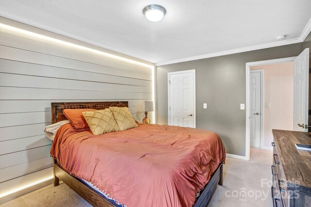 1503 Stoney Ct, York, SC 29745 - bedroom featuring light colored carpet, crown molding, and baseboards