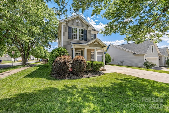 6107 Raisin Tree Ln, Charlotte, NC 28215 - traditional-style home with a garage, driveway, and a front yard