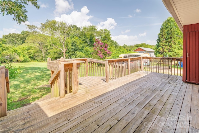 179 Brevard Rd, Asheville, NC 28806 - wooden terrace with a lawn