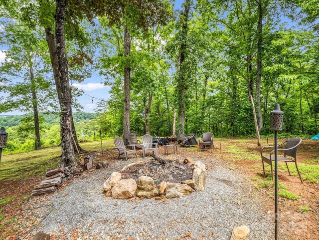 321 River Ridge Parkway, Rutherfordton, NC 28139 - view of yard featuring a fire pit