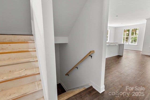 4315 Palm Dr, Denver, NC 28037 - stairs featuring wood finished floors and baseboards