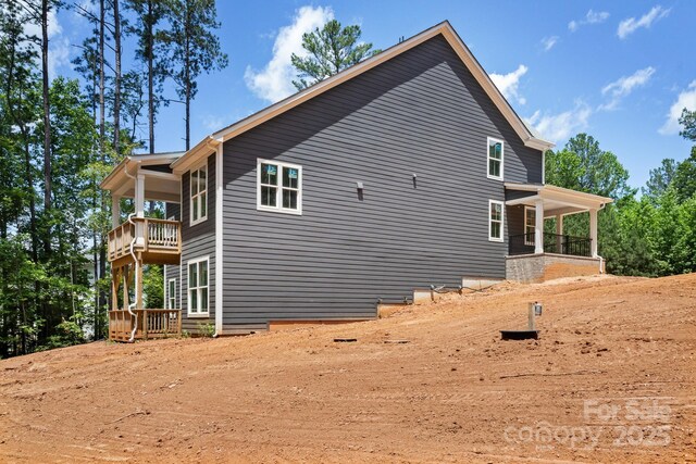 4315 Palm Dr, Denver, NC 28037 - view of property exterior with a balcony and a porch
