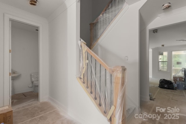 4315 Palm Dr, Denver, NC 28037 - stairs with baseboards