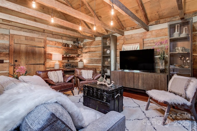 30 Wagon Mountain Dr, Weaverville, NC 28787 - living area with wooden walls and wood finished floors