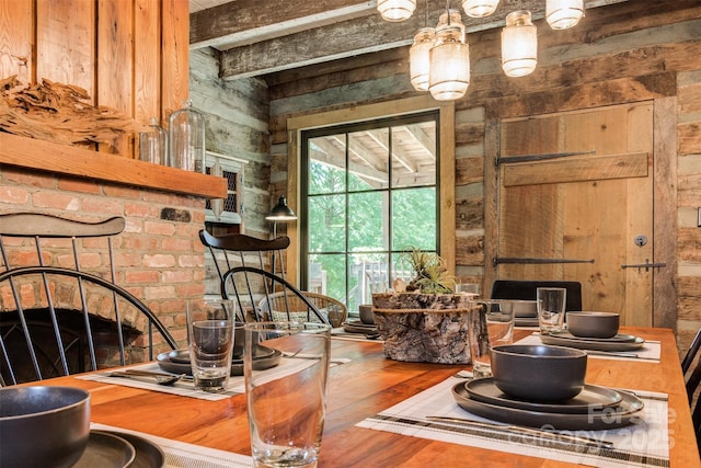 30 Wagon Mountain Dr, Weaverville, NC 28787 - dining area view of wood finished floors and wood walls