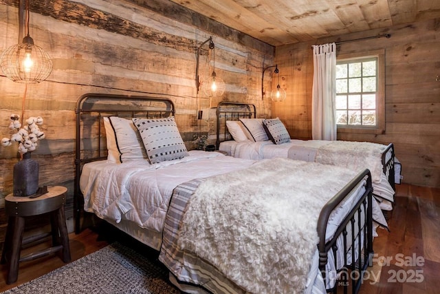 30 Wagon Mountain Dr, Weaverville, NC 28787 - bedroom featuring wooden walls, wooden ceiling, and wood finished floors
