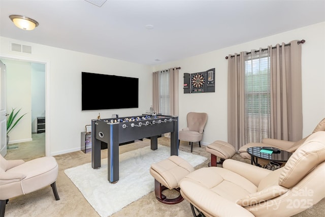 12822 Plumleaf Dr, Charlotte, NC 28213 - rec room with light carpet and baseboards