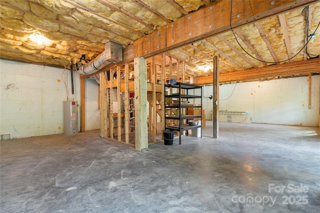 148 Pearl Way, Burnsville, NC 28714 - unfinished basement with electric water heater