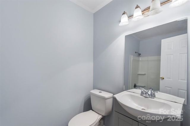 1075 Parkview Dr, Gastonia, NC 28054 - full bath featuring vanity, toilet, and a shower