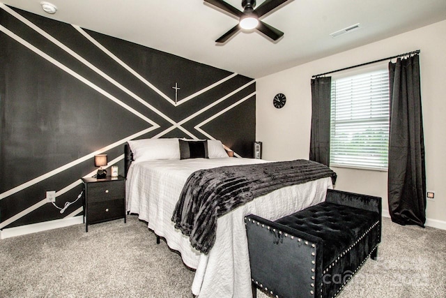 11951 Old Statesville Rd, Huntersville, NC 28078 - bedroom with carpet floors, a ceiling fan, and baseboards