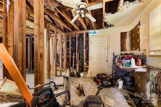 2308 Vanderbilt Rd, Charlotte, NC 28206 - miscellaneous room with ceiling fan