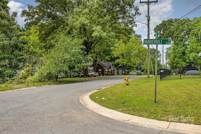 2308 Vanderbilt Rd, Charlotte, NC 28206 - view of asphalt road featuring view of wooded area