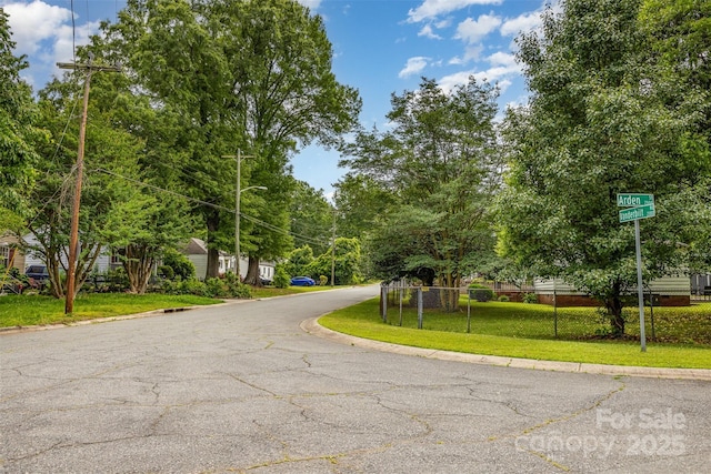 2308 Vanderbilt Rd, Charlotte, NC 28206 - view of asphalt street with curbs and street lights