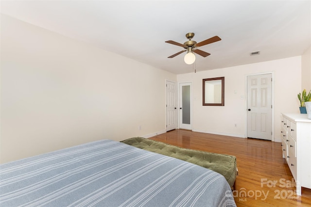 7015 Lavern St, Charlotte, NC 28215 - bedroom with light wood-style floors and a ceiling fan