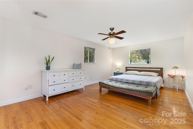 7015 Lavern St, Charlotte, NC 28215 - bedroom featuring light wood finished floors and a ceiling fan