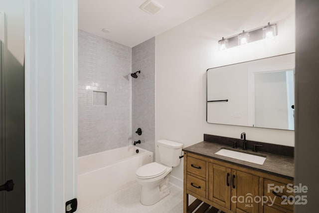 1625 Club Rd, Charlotte, NC 28205 - bathroom featuring vanity,  shower combination, and tile patterned floors