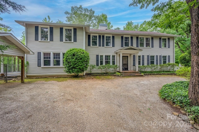 93 Villa Barbara Ln, Tryon, NC 28782 - colonial home featuring a chimney