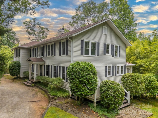 93 Villa Barbara Ln, Tryon, NC 28782 - view of front of house featuring a chimney