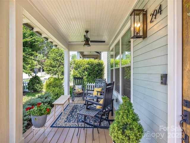 294 W Main St, Brevard, NC 28712 - porch with ceiling fan