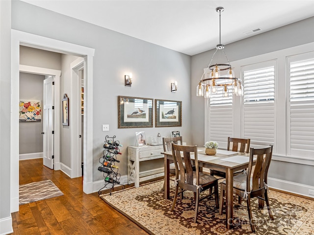 294 W Main St, Brevard, NC 28712 - dining room with baseboards and dark wood-style floors