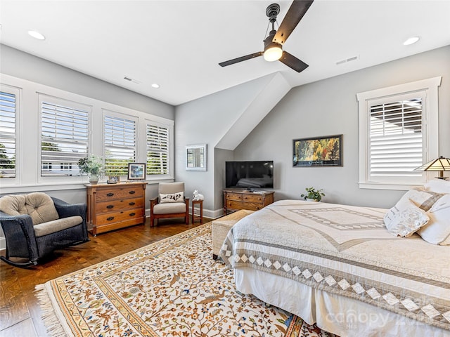 294 W Main St, Brevard, NC 28712 - bedroom featuring wood finished floors, recessed lighting, a ceiling fan, and baseboards