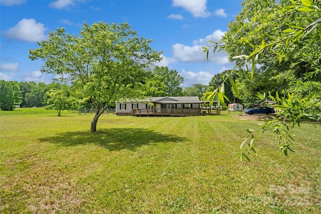 2021 Beamguard Rd, Clover, SC 29710 - view of grassy yard with a wooden deck