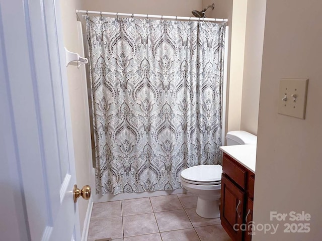 15494 Donnington Dr, Charlotte, NC 28277 - full bath featuring vanity, toilet, and tile patterned flooring