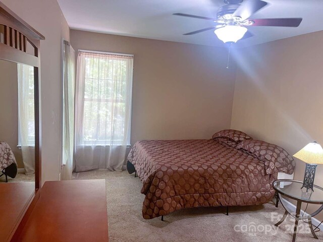 15494 Donnington Dr, Charlotte, NC 28277 - carpeted bedroom with a ceiling fan