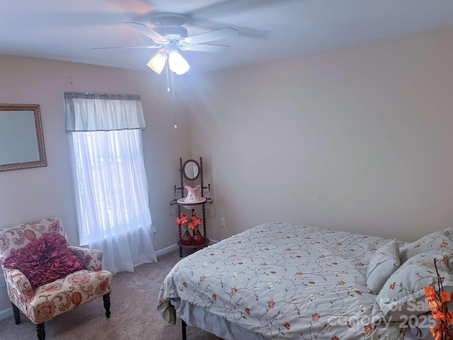 15494 Donnington Dr, Charlotte, NC 28277 - bedroom featuring light carpet, ceiling fan, and baseboards