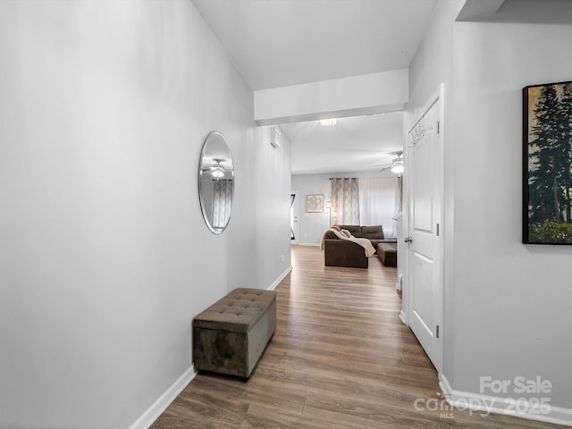 10426 Kempsford Dr, Charlotte, NC 28262 - corridor featuring wood finished floors and baseboards
