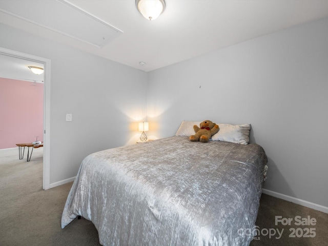 10426 Kempsford Dr, Charlotte, NC 28262 - carpeted bedroom featuring attic access and baseboards