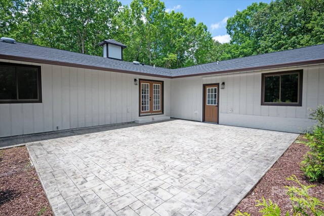 5033 Waxhaw Indian Trail Rd, Matthews, NC 28104 - view of patio / terrace with french doors