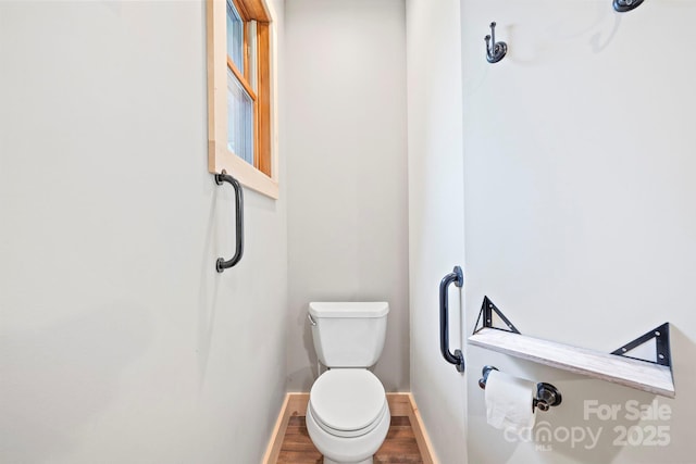 3540 Fork Creek Rd, Saluda, NC 28773 - half bath featuring baseboards and wood finished floors