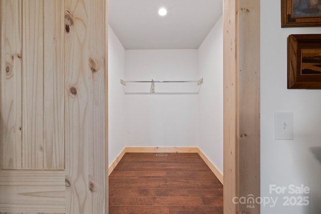 3540 Fork Creek Rd, Saluda, NC 28773 - spacious closet featuring dark wood-type flooring