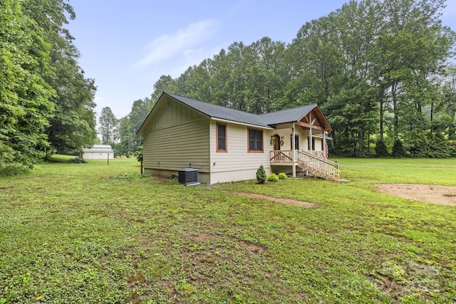 3540 Fork Creek Rd, Saluda, NC 28773 - view of side of home with a lawn and board and batten siding