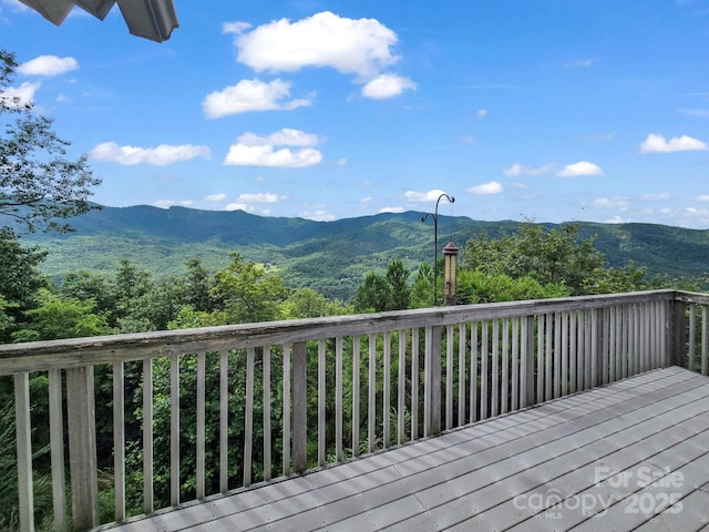 698 Youngs Mountain Dr, Lake Lure, NC 28746 - deck with a mountain view