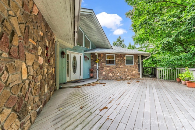 698 Youngs Mountain Dr, Lake Lure, NC 28746 - view of wooden terrace