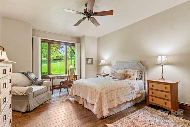 577 Walnut Valley Pkwy, Arden, NC 28704 - bedroom featuring hardwood / wood-style floors and ceiling fan