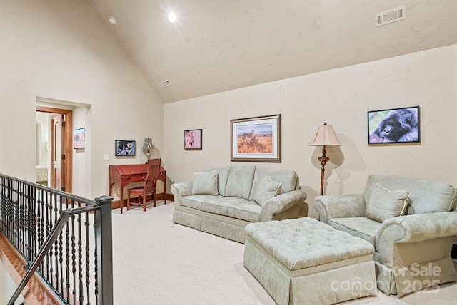577 Walnut Valley Pkwy, Arden, NC 28704 - carpeted living room featuring high vaulted ceiling