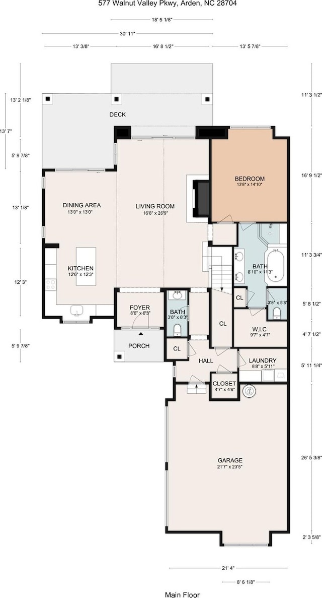 577 Walnut Valley Pkwy, Arden, NC 28704 - room layout